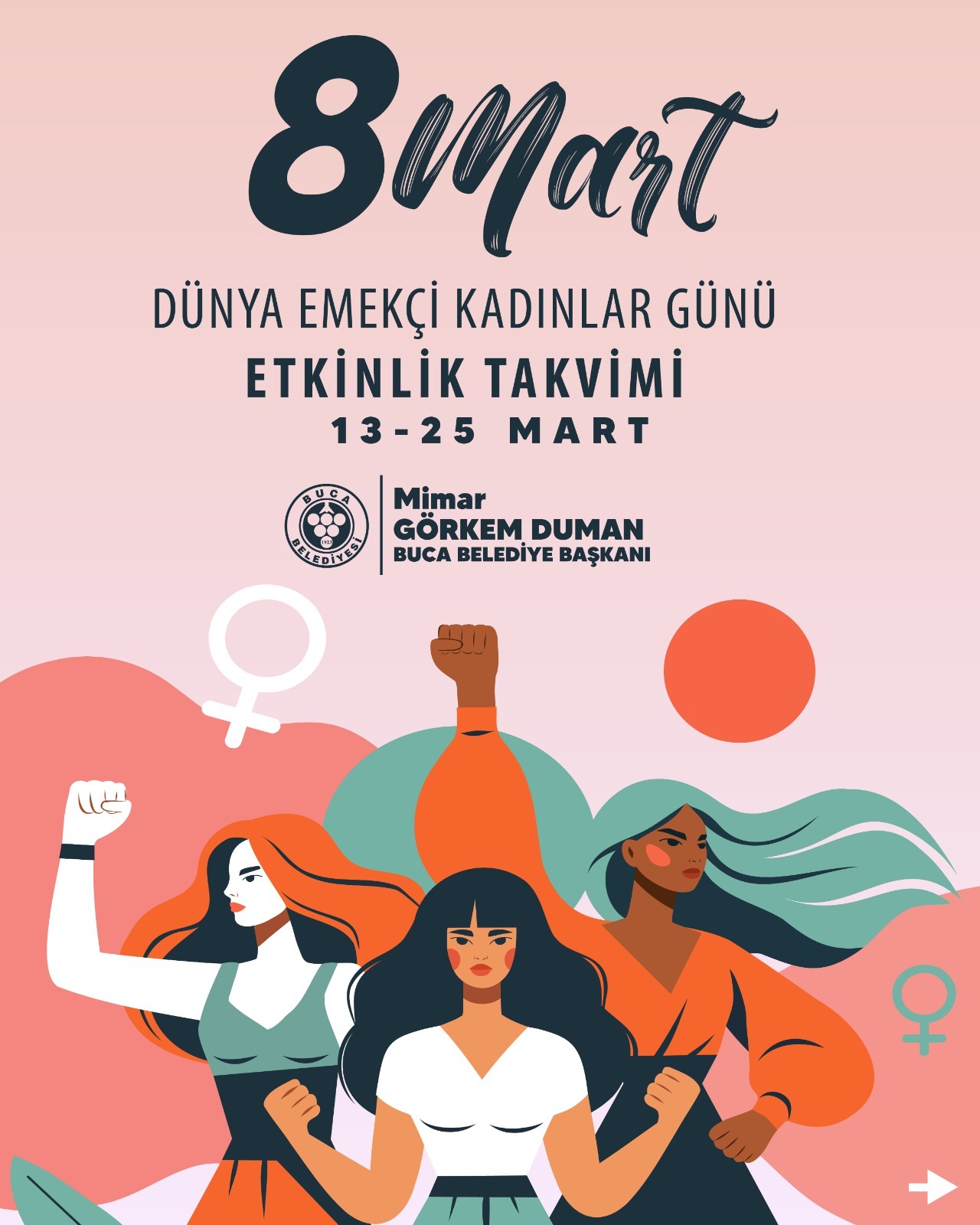 Buca'da 8 Mart ruhu tüm aya yayılacak: Belgesel, panel, gece pazarı…