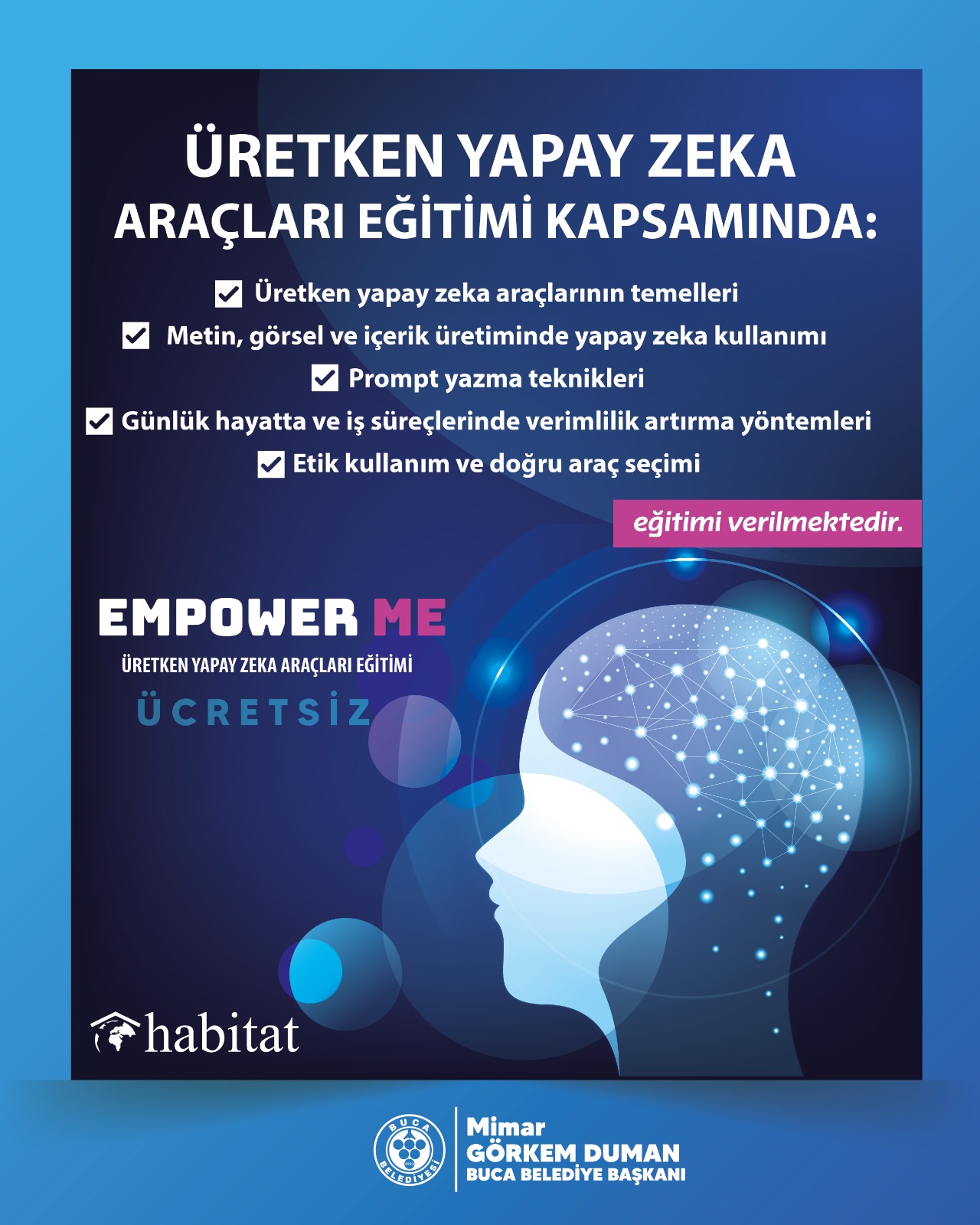 Buca’da "Prompt Mühendisliği" dönemi: Görkem Duman’dan gençlere dijital kanat