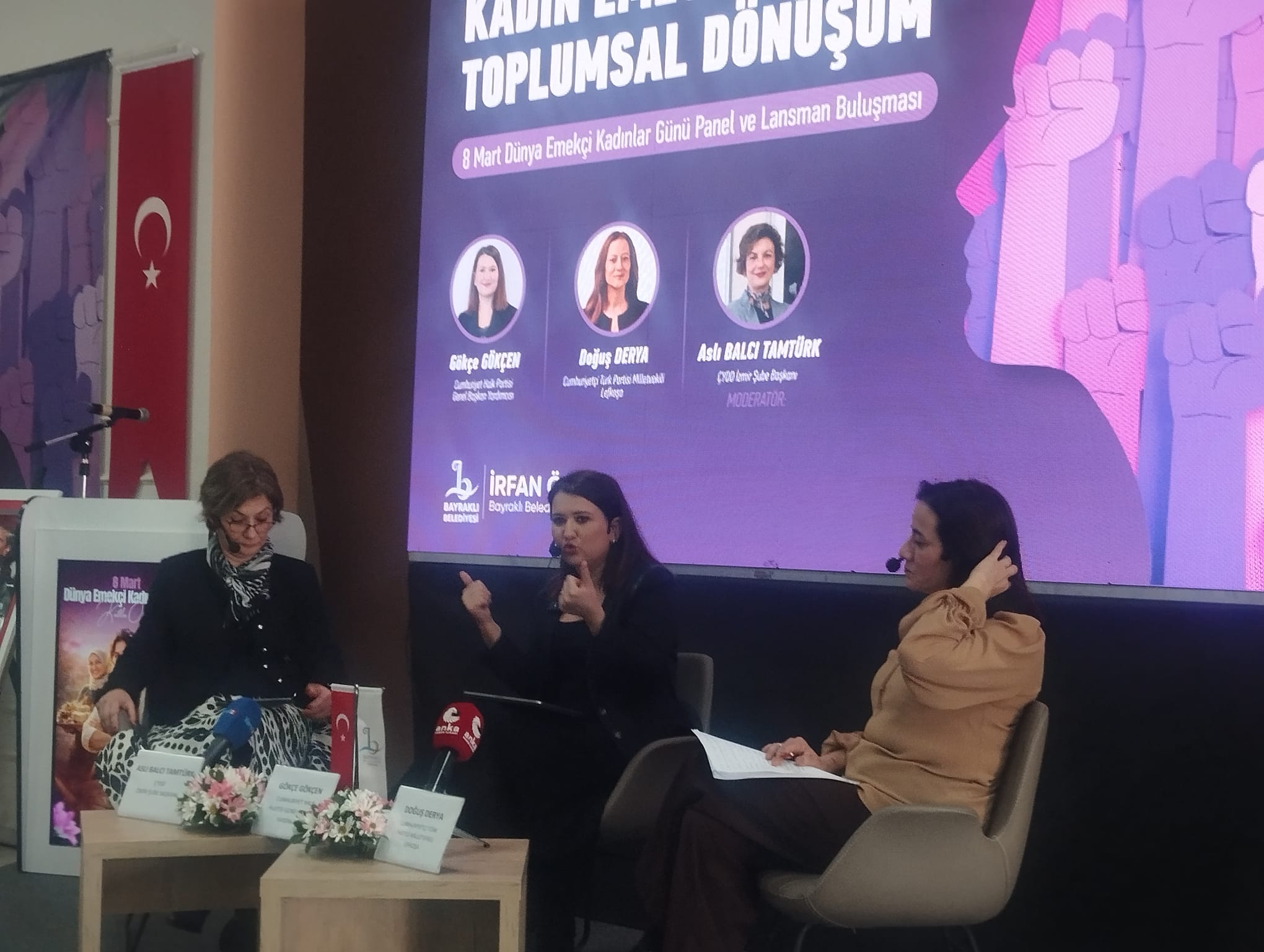 ÇYDD Başkanı Aslı Balcı Tamtürk, Gökçe Gökçen ve Doğuş Derya