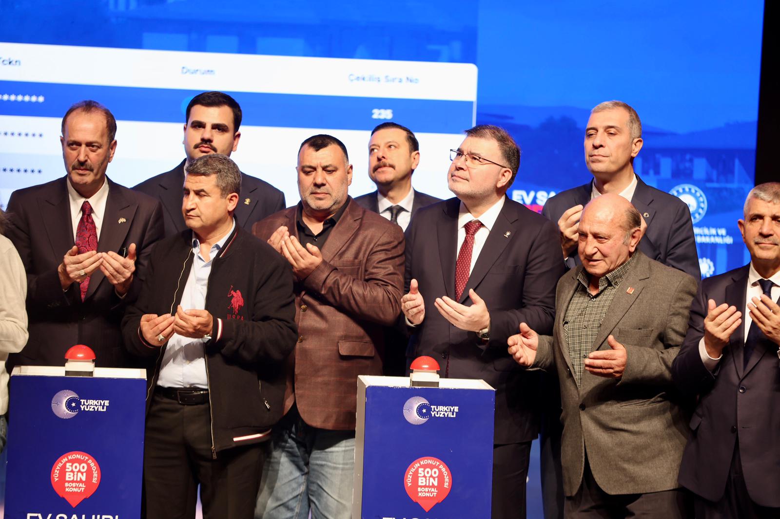 AK Partili Saygılı TOKİ kura çekiminde konuştu: 'Biz sözümüzün arkasındayız'