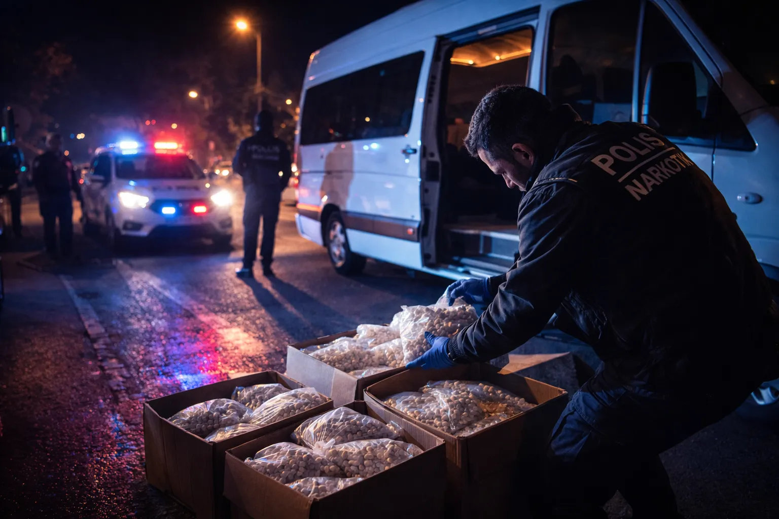 Bornova’da “Zehir" minibüsü durduruldu! 830 bin haplık sevkiyata polis engeli