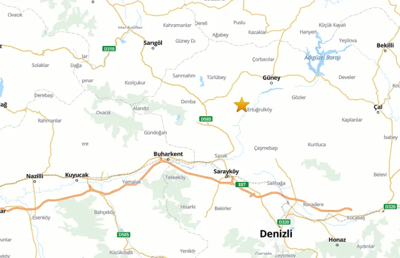 Ege’de korkutan sabah: Denizli’deki deprem İzmir’i de vurdu! 1 Ege’de korkutan sabah: Denizli’deki deprem İzmir’i de vurdu!