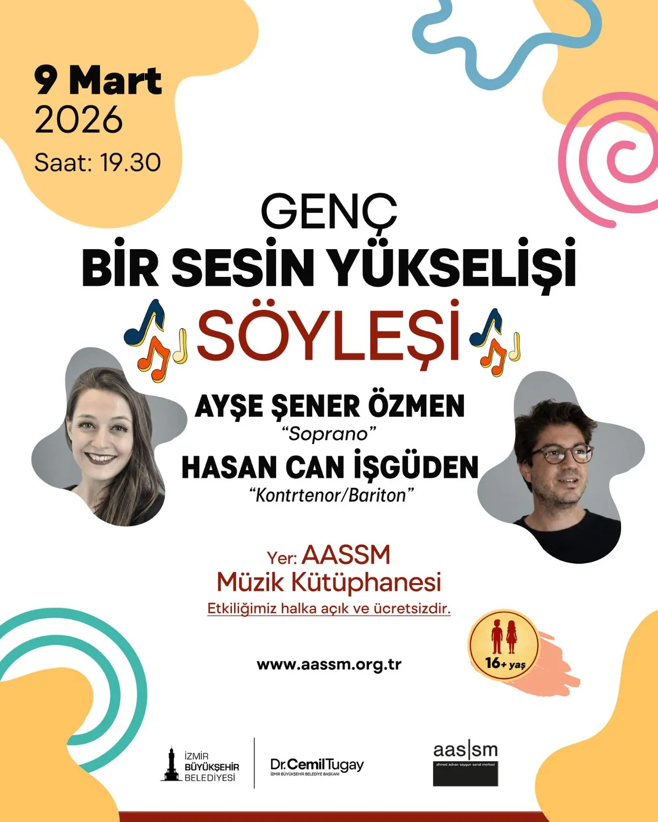 İzmir’de sanat maratonu başlıyor! AASSM’nin mart programı yıldızlar geçidi gibi