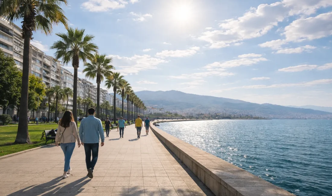 İzmir, uzun süren yağışlı ve rüzgarlı günlerin ardından Mart ayına