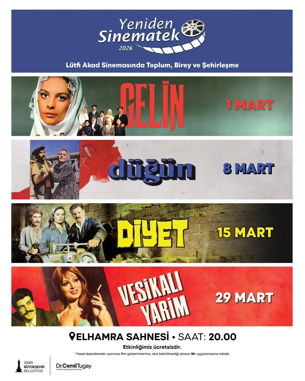 Elhamra’da devlerin geçidi: İzmir, Türk sinemasının ustası Lütfi Akad’ı selamlıyor!