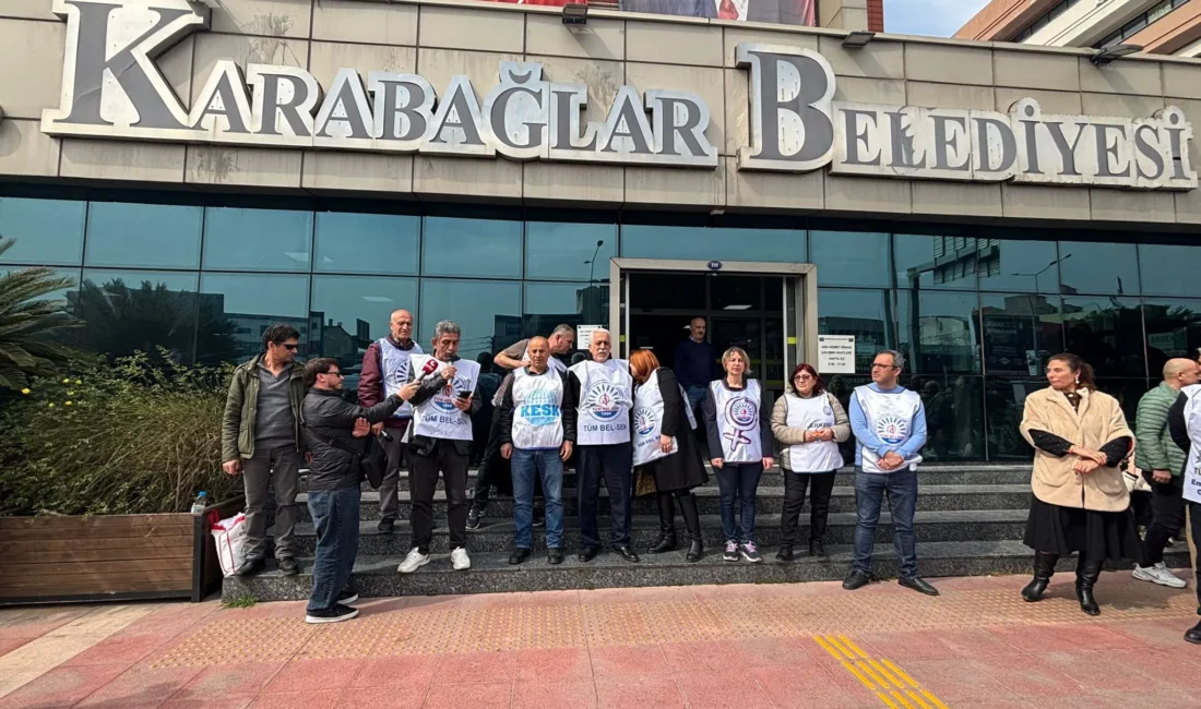 Karabağlar Belediyesi’nde çalışan kamu emekçileri, ödenmeyen Toplu İş Sözleşmesi (TİS)