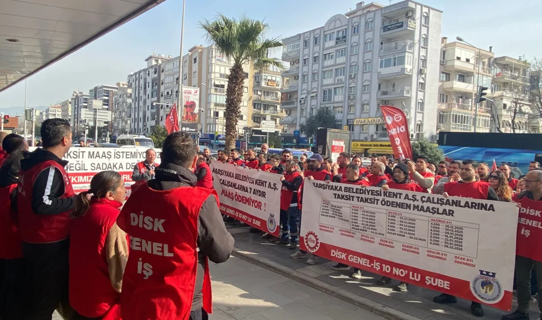 Karşıyaka Belediyesi’nde sular durulmuyor. 7 aydır maaşlarını alamayan Kent A.Ş.