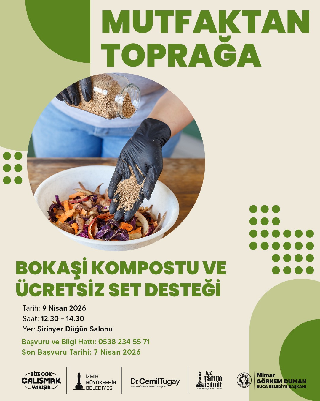 Buca’da mutfak atıkları "altın" olacak! Hem ücretsiz eğitim hem bedava kompost seti