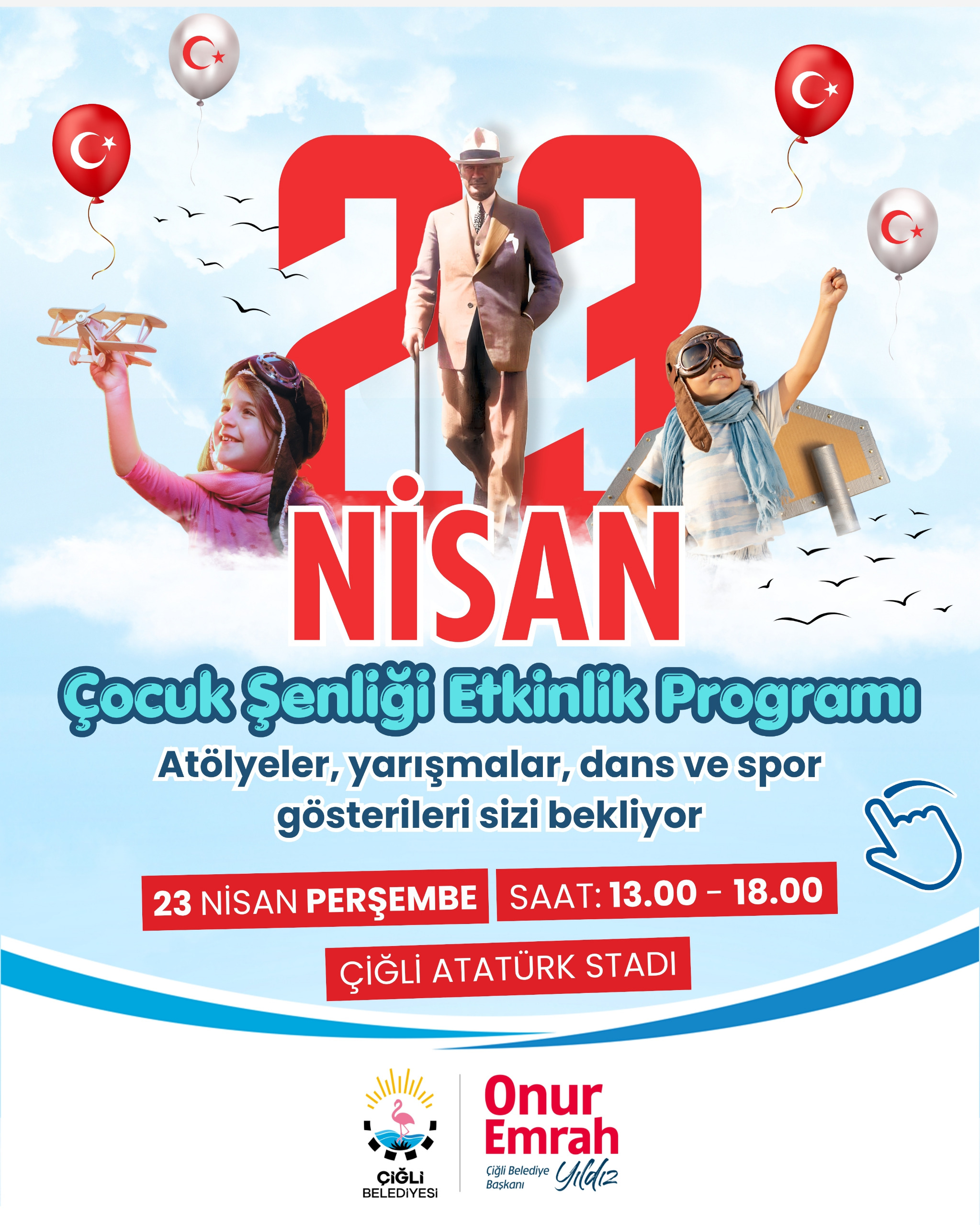 Çiğli’de 23 Nisan coşkusu: Bayram çocuk şenliğiyle renkleniyor