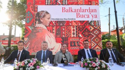 Buca Belediyesi’nin düzenlediği “Balkanlardan Buca’ya” söyleşisi, CHP üst yönetimini ve