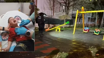 İzmir'in Karabağlar ilçesinde kan donduran bir olay yaşandı. 

Parkta çevresine