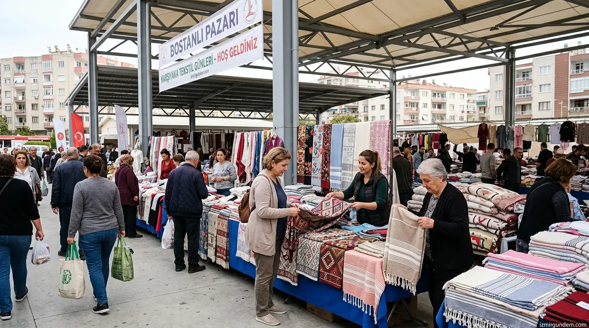 Karşıyaka’dabeşinci kez kurulamayan "Tekstil Günleri" pazar yeri tartışmalarına İzmir Büyükşehir