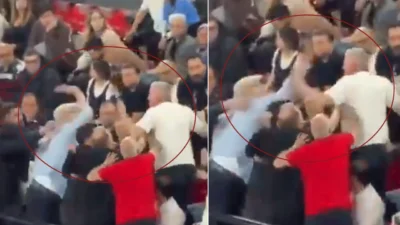 Karşıyaka'nın Büyükçekmece'yi mağlup ettiği maçta skandal görüntüler... Başkan Aygün Cicibaş'ın