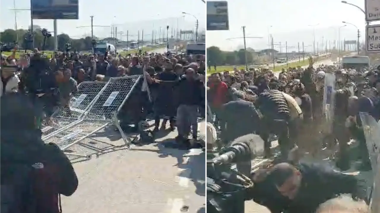 İzmir’de "Şafak" ablukası "Gazlı" müdahaleye döndü: Meslek Fabrikası önünde arbede!