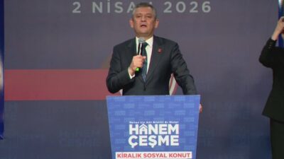 Çeşme'deki barınma krizine dikkat çeken Özel, ilçedeki yeni konutların tamamının