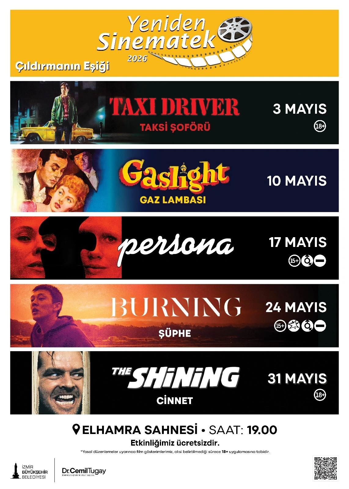 Yeniden Sinematek'te Mayıs ayı sarsıcı geçecek: “Çıldırmanın Eşiği”ne hazır mısınız?