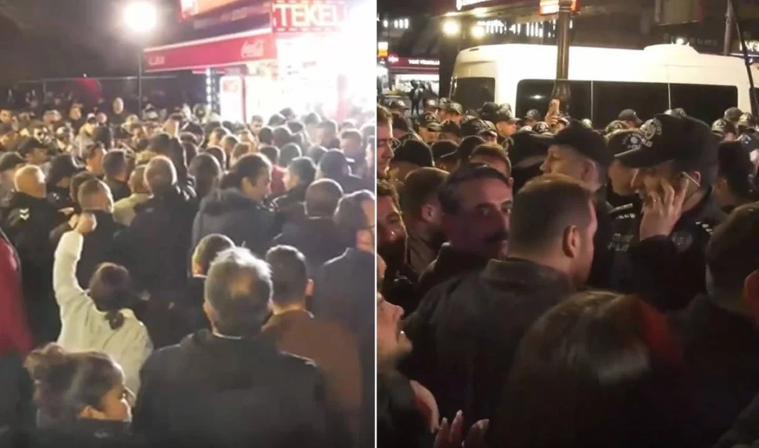 Ümit Erkol’un tutuklanmasını protesto eden CHP’liler, Adalet Bakanlığı’na yürümek isterken