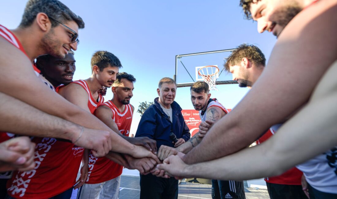 İzmir Büyükşehir Belediyesi, sporu sokağa taşıdı. Gündoğdu’da ilk kez kurulan
