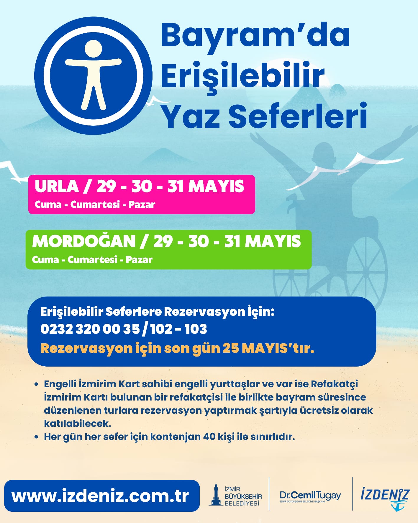İzmirlilere bayram müjdesi: Urla ve Mordoğan seferleri başlıyor