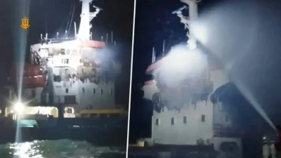 Karadeniz’de seyir halindeki Türk bayraklı yük gemisi, insansız hava aracı