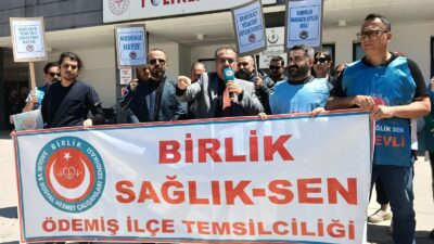 Birlik Sağlık-Sen Genel Başkanı Ahmet Doğruyol, İzmir Beydağ Devlet Hastanesi’nde
