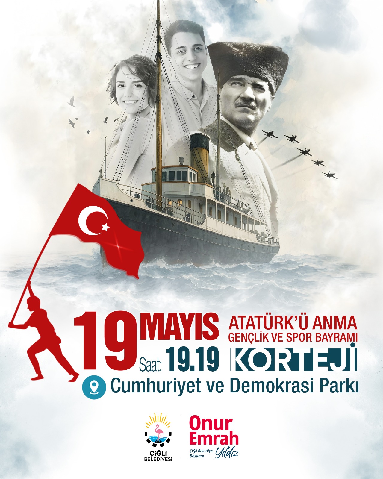 Çiğli'de 19 Mayıs coşkusu saat 19.19'da başlıyor: Dev korteje davet! 1 Çiğli'de 19 Mayıs coşkusu saat 19.19'da başlıyor: Dev korteje davet!