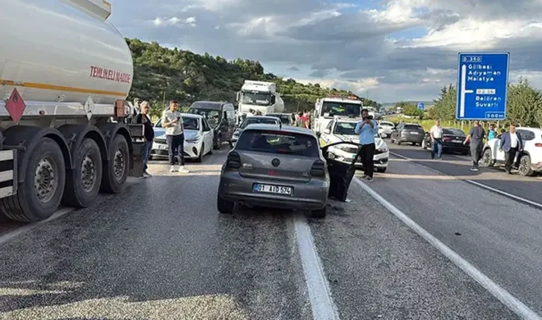 Adıyaman'ın Gölbaşı ilçesinde iki otomobilin çarpışması sonucu meydana gelen kazada