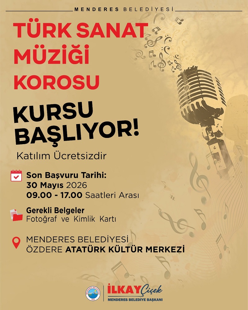 Ücretsiz müzik eğitimi fırsatı: Menderes Belediyesi başvuruları başlattı!