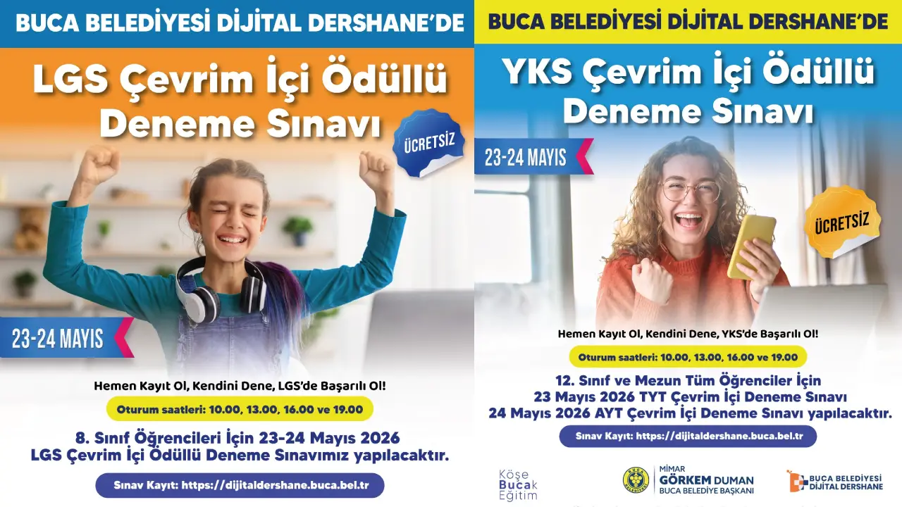 Buca Belediyesi’nden öğrencilere ücretsiz deneme sınavı desteği