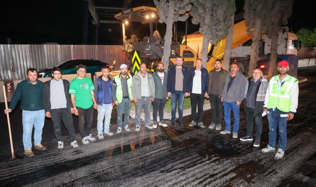 İzmir Büyükşehir Belediyesi ile koordineli olarak yürütülen asfalt çalışmaları kapsamında