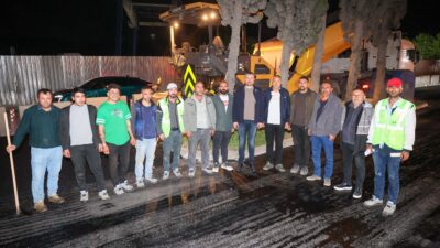 İzmir Büyükşehir Belediyesi ile koordineli olarak yürütülen asfalt çalışmaları kapsamında