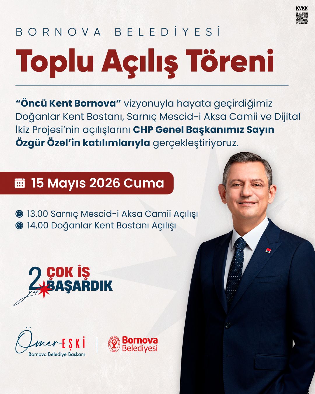 Özgür Özel yarın İzmir’de! Bornova’da iki kritik açılış birden yapacak
