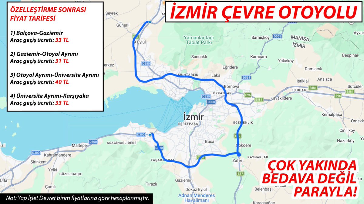 İzmir Çevre Yolu 'ücretli' mi oluyor?: CHP'li Yavuzyılmaz'dan çarpıcı iddia