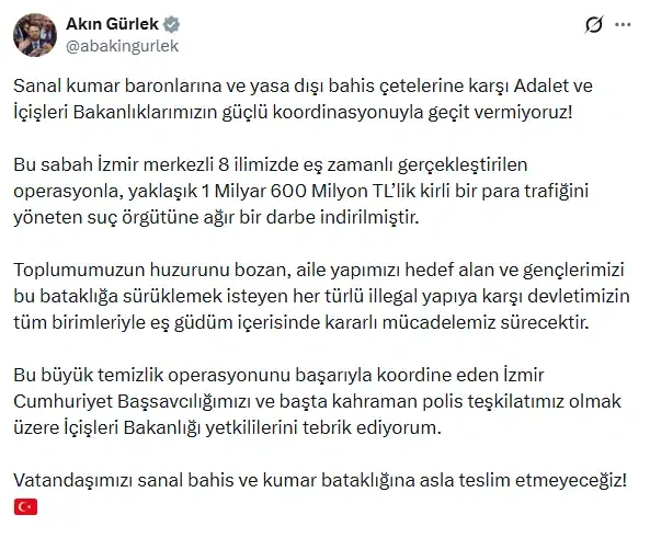 İzmir merkezli 8 ilde dev operasyon: Sanal kumar baronlarına ağır darbe!
