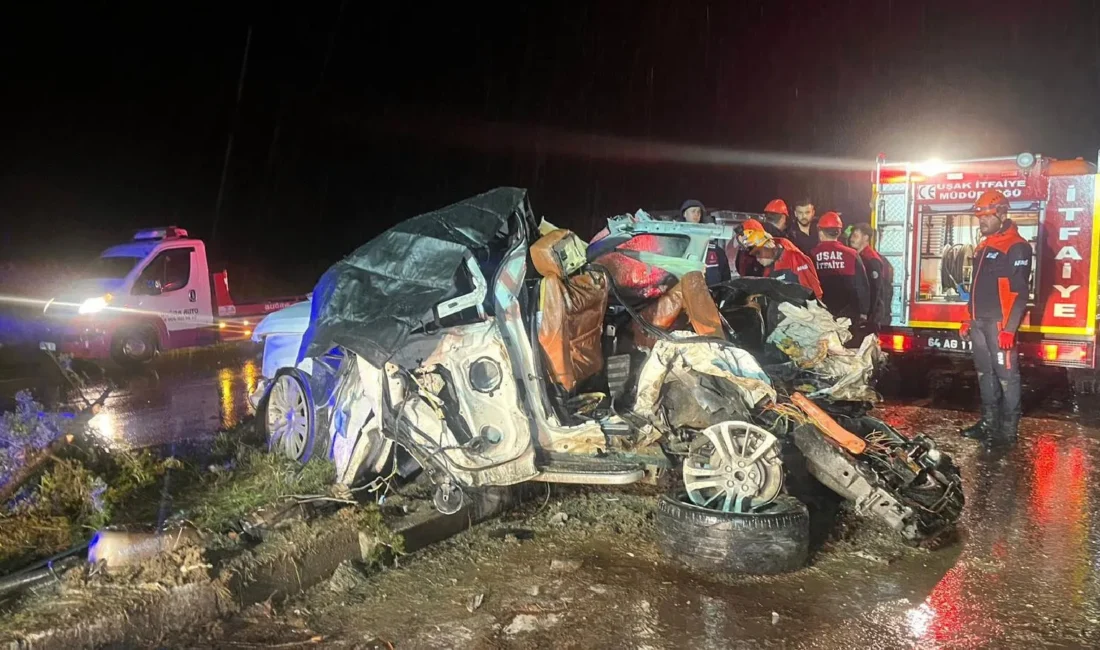 Uşak-İzmir kara yolunda gece yarısı meydana gelen feci kaza, bölgeyi