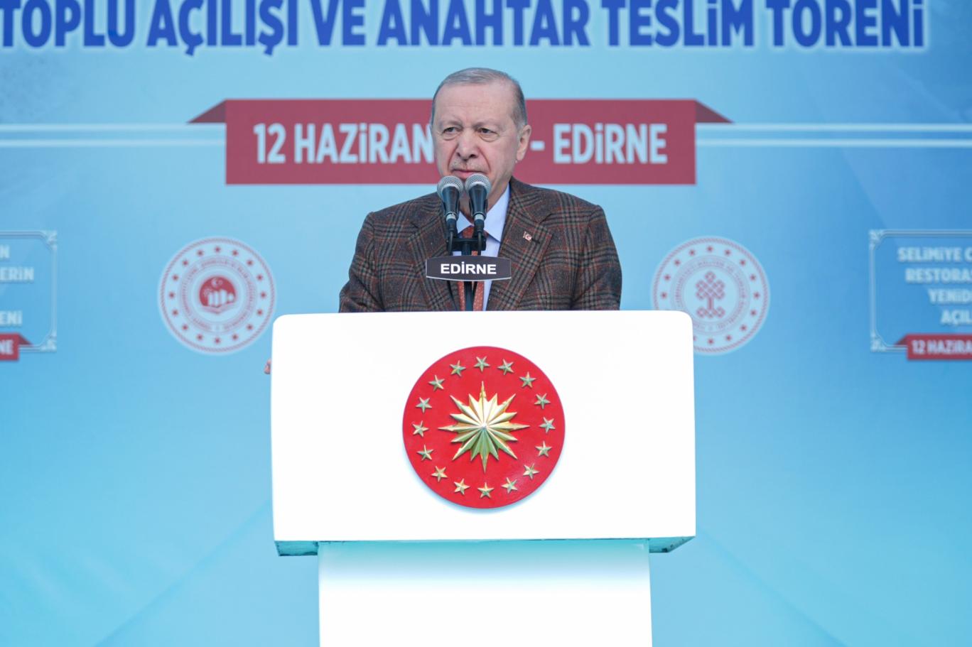 Cumhurbaşkanı Erdoğan Edirne'de konuştu: 'Siyasi parti değil sanki dövüş kulübü'