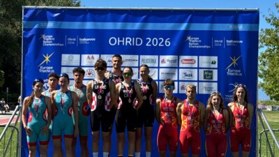 Kuzey Makedonya’da düzenlenen Balkan Triatlon Şampiyonası’na İzmir Büyükşehir Belediyesi damga