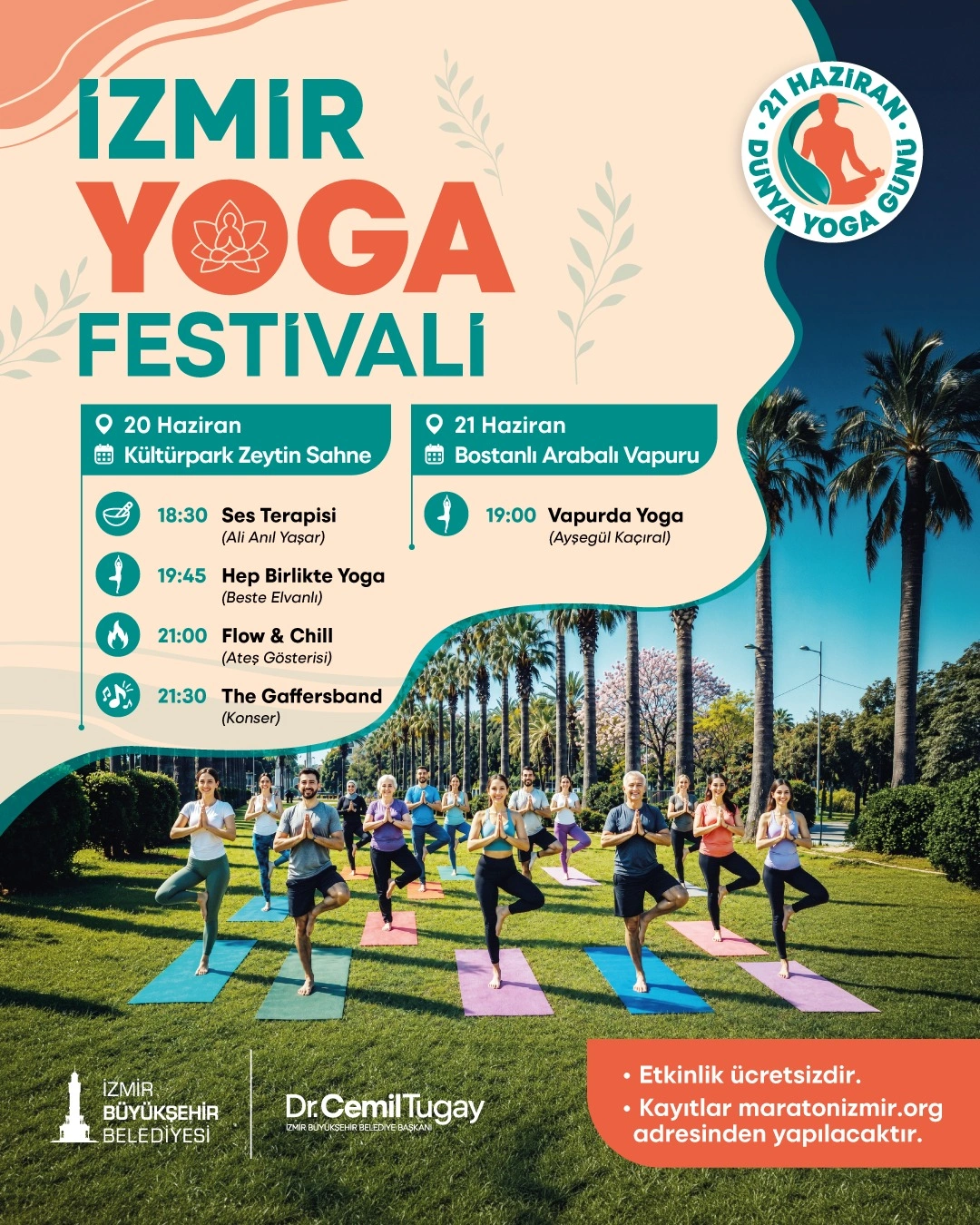 İzmir Yoga Festivali için iki günlük renkli program