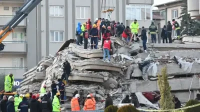 Gaziantep'te 6 Şubat depremlerinde 10 kişinin hayatını kaybettiği Bahar Apartmanı