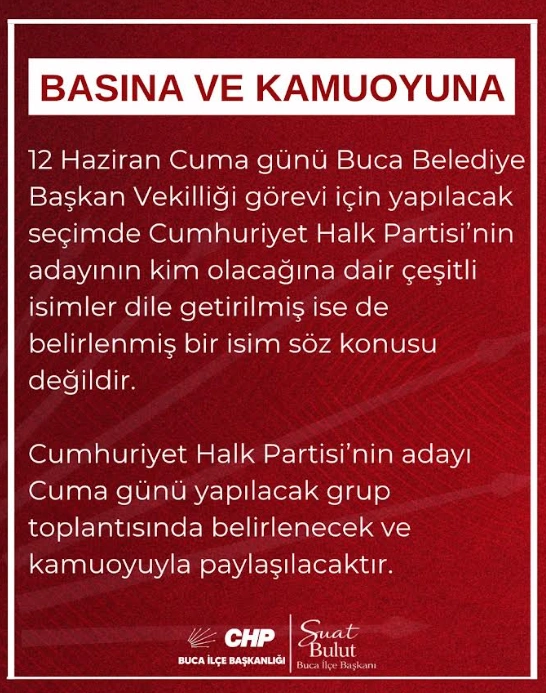Buca'da seçim öncesi CHP grubu hareketli: Aday cuma günü netleşecek