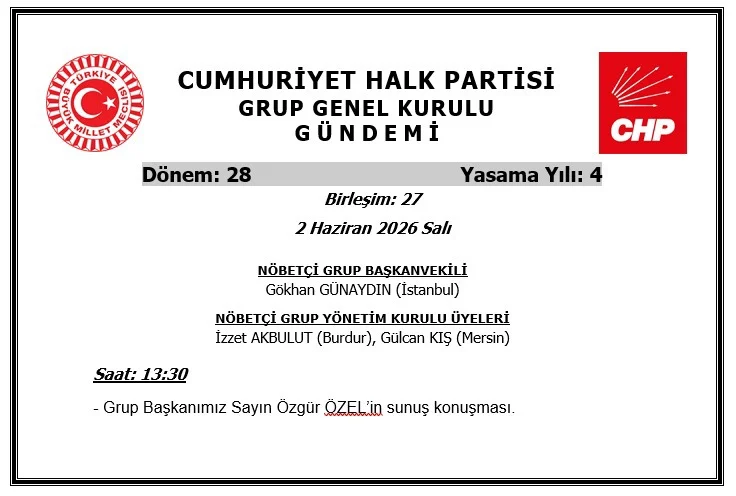Özgür Özel’den Grup Toplantısı resti: 'İlan edildiği gibi yapılacak!' 1 Özgür Özel’den Grup Toplantısı resti: 'İlan edildiği gibi yapılacak!'