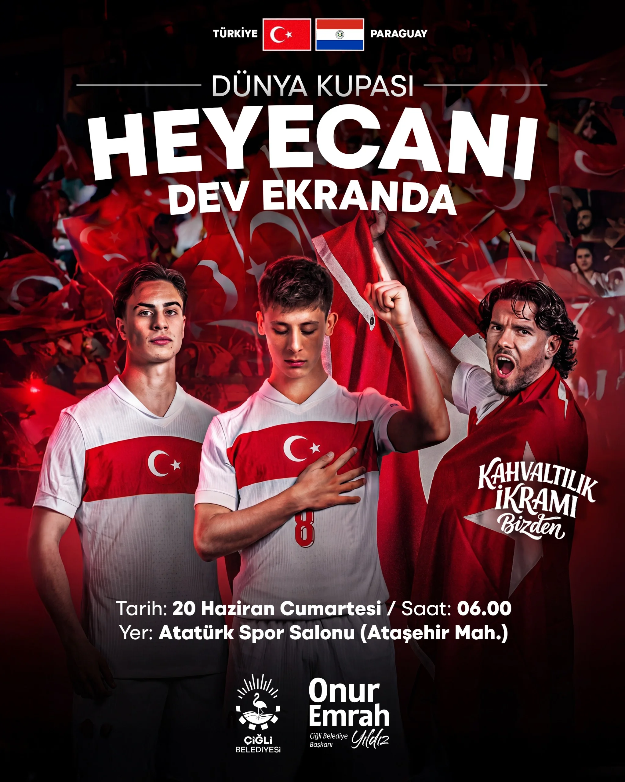Milli heyecan bir kez daha Çiğli’de yaşanacak