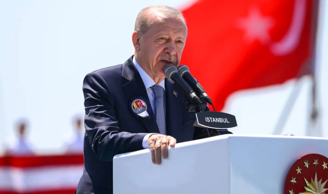 İstanbul Tersanesi Komutanlığı'nda düzenlenen tarihi törende konuşan Cumhurbaşkanı Recep Tayyip