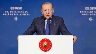 Cumhuriyet tarihinin 395,9 milyar dolarlık ihracat rekorunu açıklayan Cumhurbaşkanı Erdoğan,