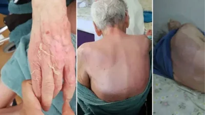 İzmir'de özel bir bakımevinde kalan 86 yaşındaki Fatma Uraz’ın banyo
