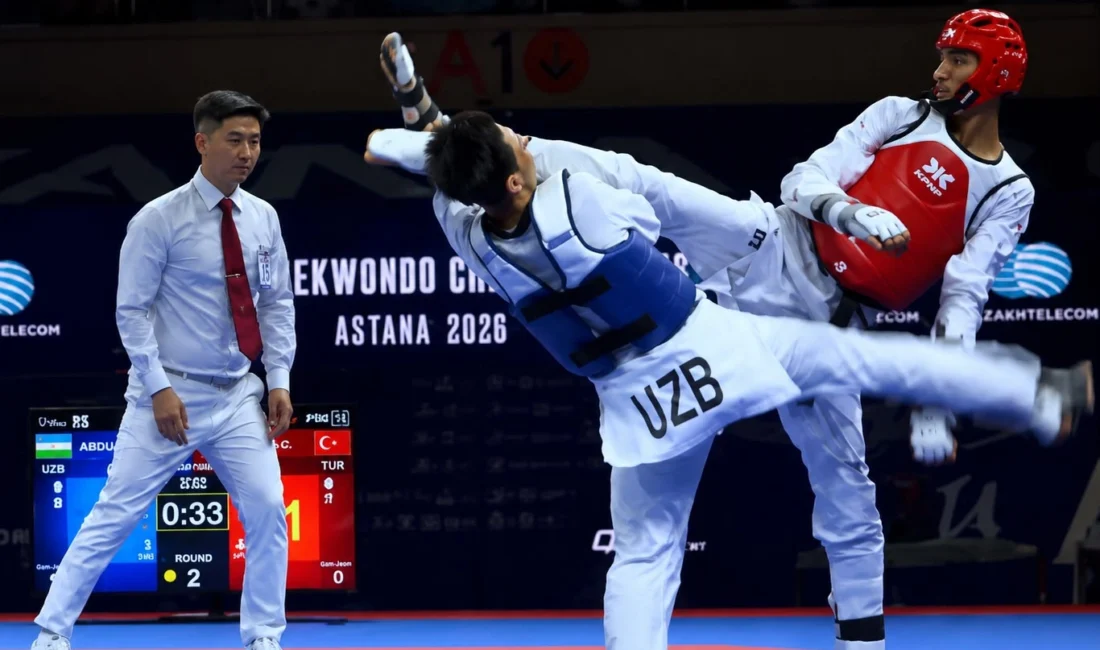 İzmir Büyükşehir Belediyesi Spor Kulübü’nün milli tekvandocuları Kaan Yelaldı ve