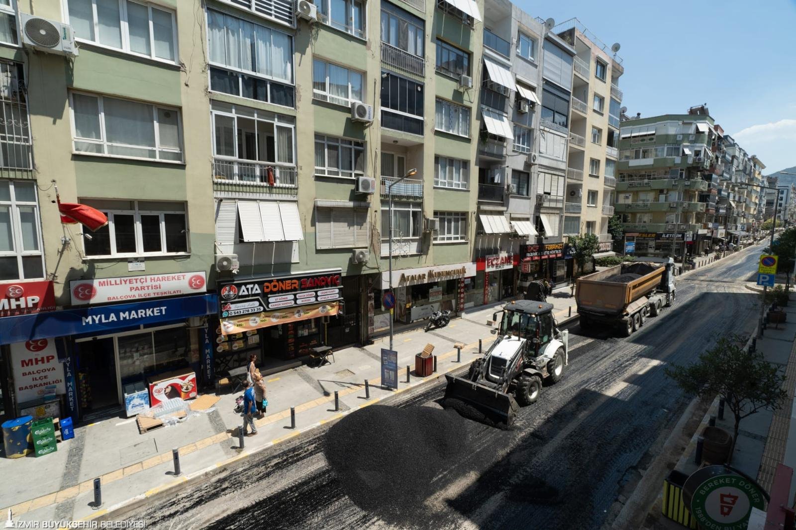 Balçova Ata Caddesi tamamen yenileniyor 2 Balçova Ata Caddesi tamamen yenileniyor