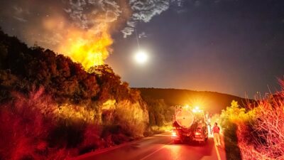 İzmir’in Dikili ilçesine bağlı Bademler Mahallesi’ndeki Yahşi Tepesi’nde makilik alanda