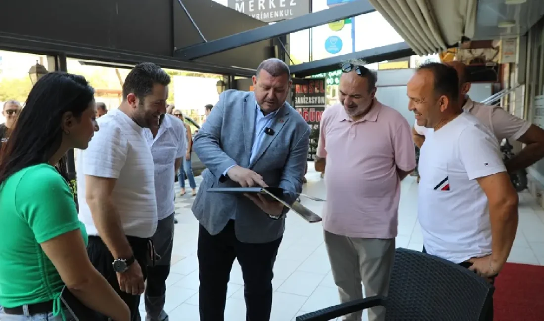 Menderes Belediye Başkanı İlkay Çiçek, müdürler ve sorumlu personeli yanına