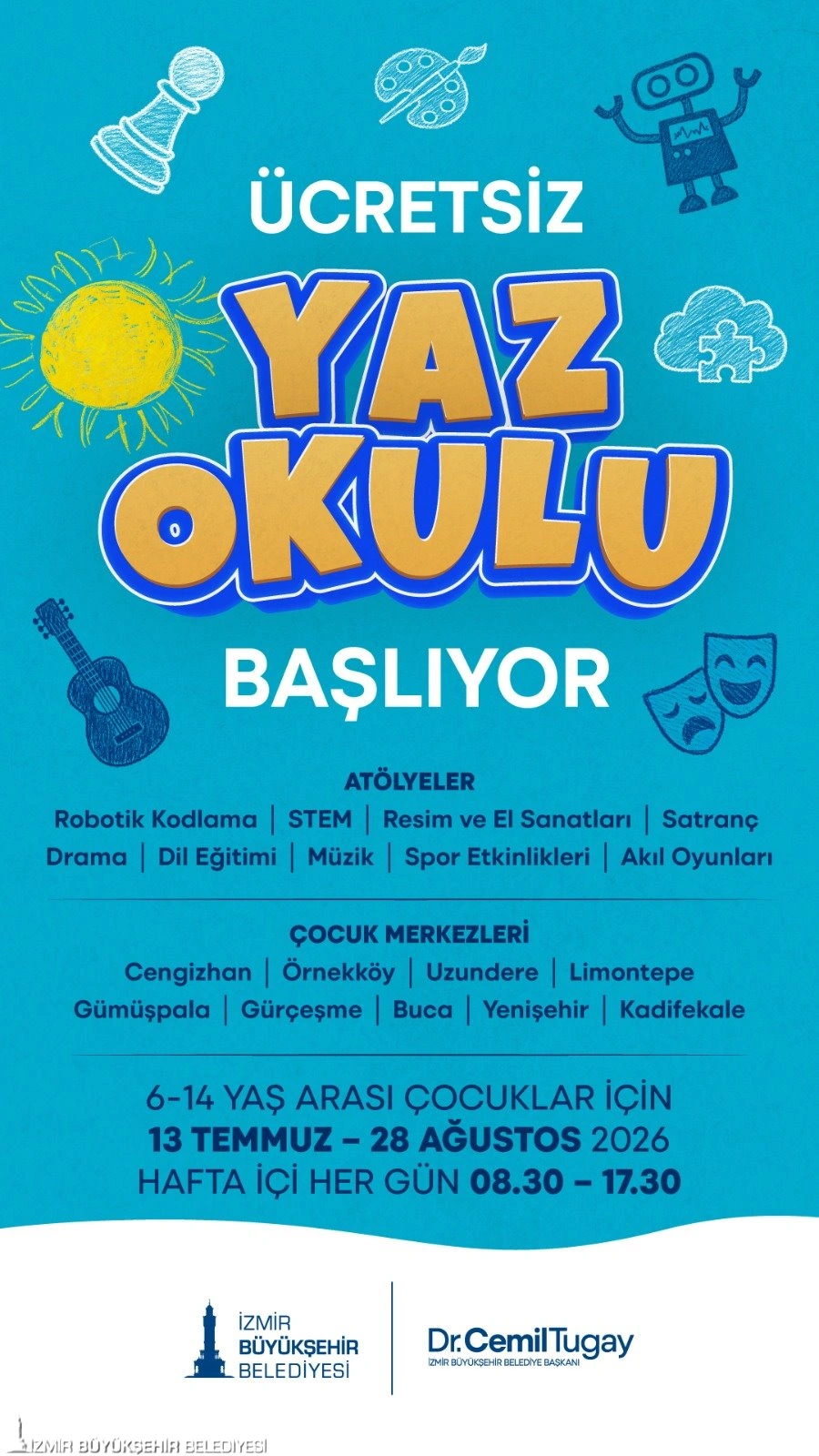 İzmir'de çocuklar için yaz tatili dolu dolu geçecek